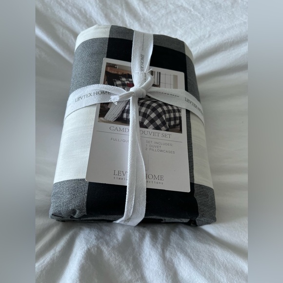 Levtex Other - Camden Duvet & 2 Pillowcases Set~Levtex Home~ SZ Full/Queen Buffalo Check Black